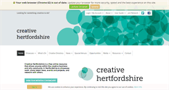 Desktop Screenshot of creativehertfordshire.com